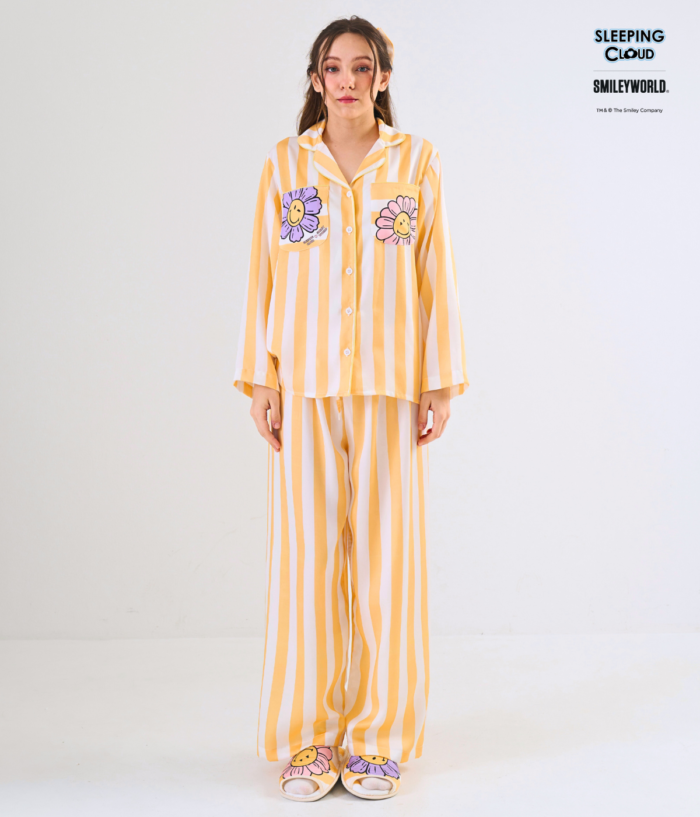 Smiley Collection Long sleeves + Pants : Yellow - Image 2