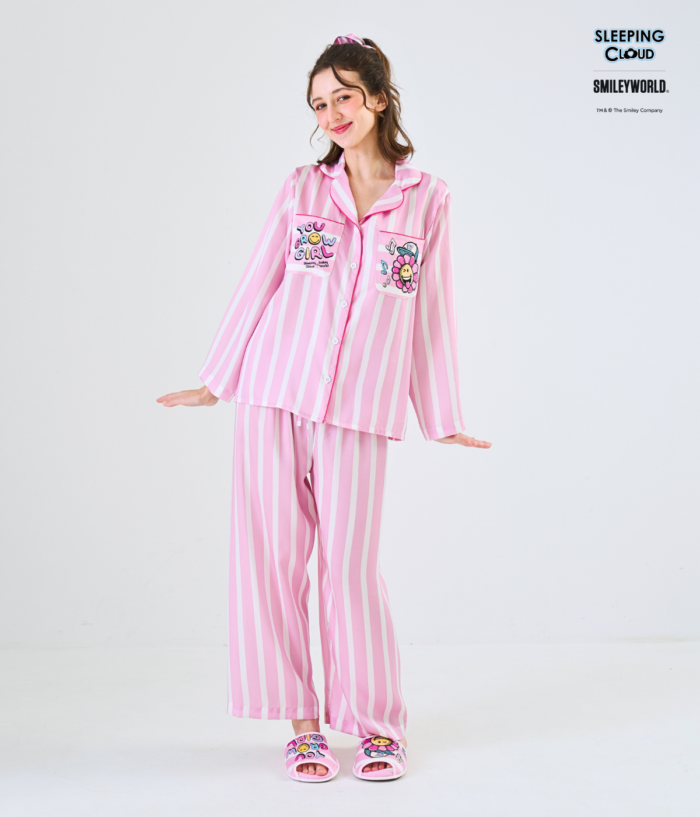 Smiley Collection Long sleeves + Pants : Pink - Image 2