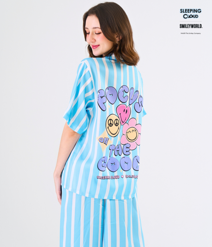 Smiley Collection Short sleeves + Pants : Blue - Image 2