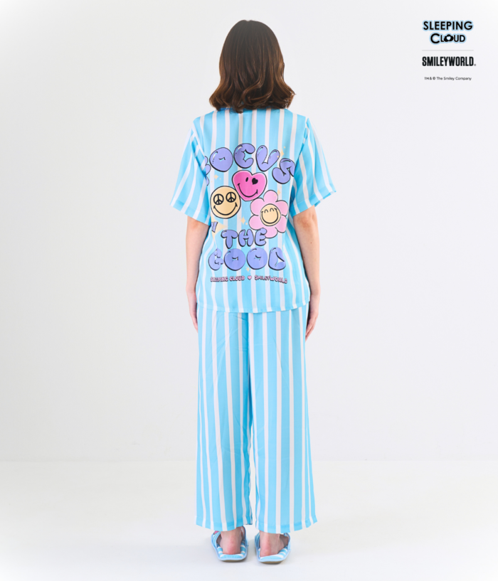 Smiley Collection Short sleeves + Pants : Blue - Image 4