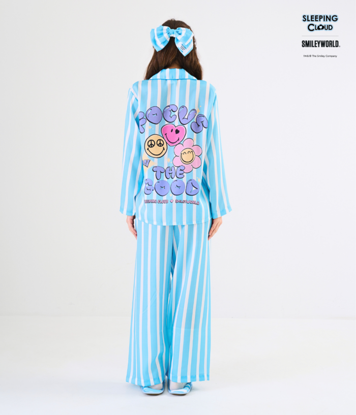Smiley Collection Long sleeves + Pants : Blue - Image 3