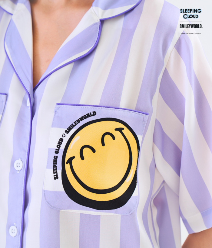 Smiley Collection Short sleeves + Pants : Purple - Image 3