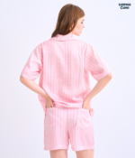Make Up Your Day ONE STRIPE Short sleeves + Shorts : Pink - Image 3