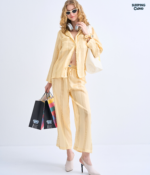 Make Up Your Day THREE STRIPE Long sleeves + Pants : Yellow - Image 2