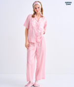 Make Up Your Day THREE STRIPE Short sleeves + Pants :  Pink - Image 4