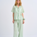Make Up Your Day THREE STRIPE Short sleeves + Pants : Green
