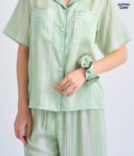 Make Up Your Day THREE STRIPE Short sleeves + Pants : Green - Image 3
