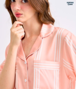 Make Up Your Day THREE STRIPE Short sleeves + Shorts : Orange - Image 4