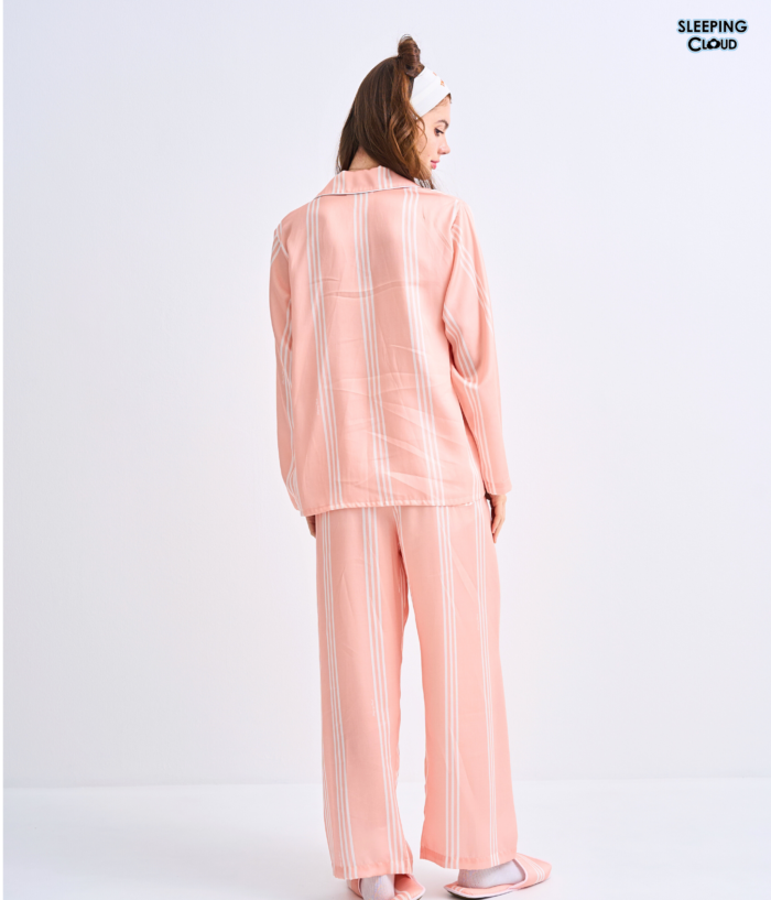Make Up Your Day THREE STRIPE Long sleeves + Pants : Orange - Image 5