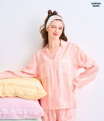 Make Up Your Day THREE STRIPE Long sleeves + Pants : Orange - Image 4