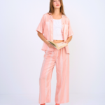 Make Up Your Day THREE STRIPE Short sleeves + Pants : Orange
