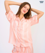Make Up Your Day THREE STRIPE Short sleeves + Pants : Orange - Image 2