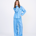 Make Up Your Day THREE STRIPE Long sleeves + Pants : Blue