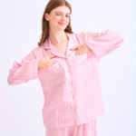 Make Up Your Day ONE STRIPE Long sleeves + Pants : Pink