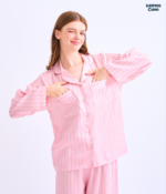 Make Up Your Day ONE STRIPE Long sleeves + Pants : Pink
