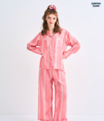 Make Up Your Day THREE STRIPE Long sleeves + Pants : Red