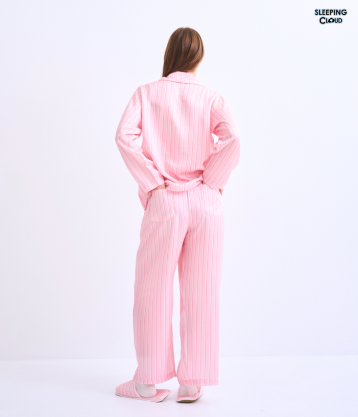 Make Up Your Day ONE STRIPE Long sleeves + Pants : Pink - Image 4
