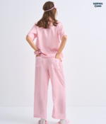 Make Up Your Day ONE STRIPE Short sleeves + Pants : Pink - Image 5