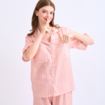 Make Up Your Day ONE STRIPE Short sleeves + Pants : Orange