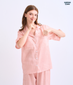 Make Up Your Day ONE STRIPE Short sleeves + Pants : Orange
