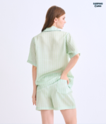 Make Up Your Day ONE STRIPE Short sleeves + Shorts : Green - Image 4