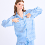 Make Up Your Day ONE STRIPE Long sleeves + Pants : Blue