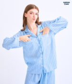 Make Up Your Day ONE STRIPE Long sleeves + Pants : Blue
