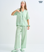 Make Up Your Day ONE STRIPE Short sleeves + Pants : Green