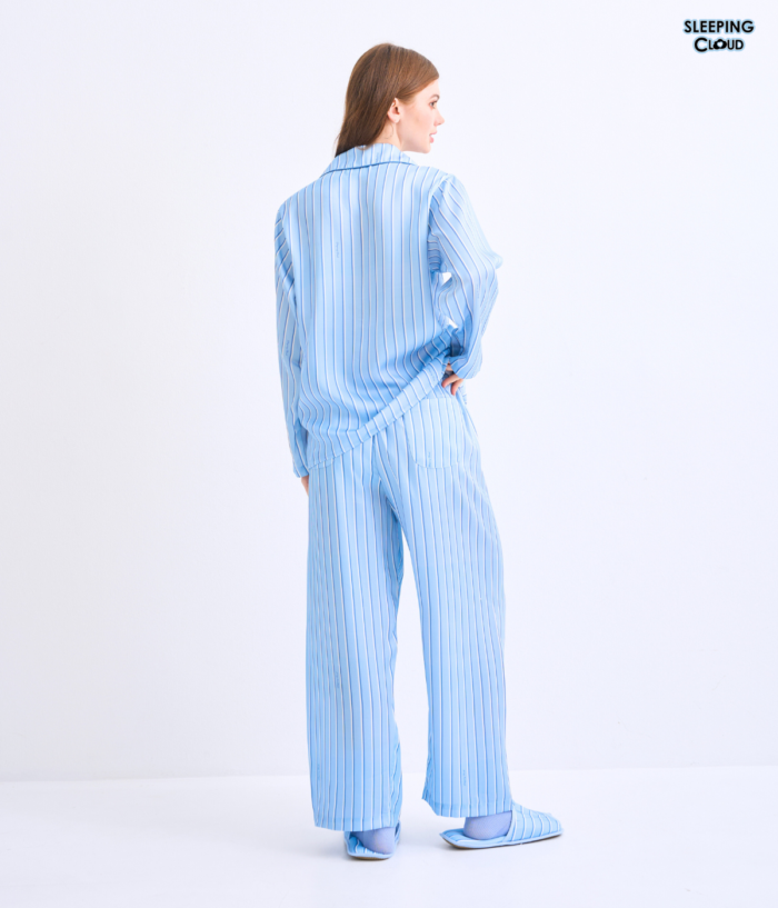 Make Up Your Day ONE STRIPE Long sleeves + Pants : Blue - Image 5