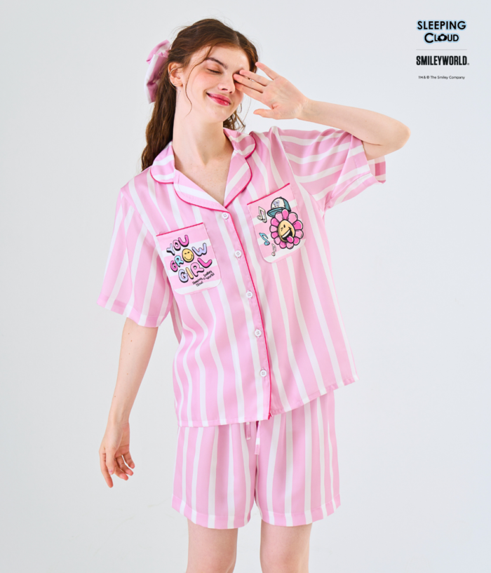 Smiley Collection Short sleeves + Shorts : Pink - Image 2