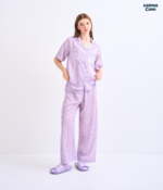 Make Up Your Day ONE STRIPE Short sleeves + Pants : Purple