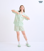 Make Up Your Day ONE STRIPE Short sleeves + Shorts : Green