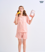 Make Up Your Day ONE STRIPE Short sleeves + Shorts : Orange