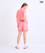 Make Up Your Day ONE STRIPE Short sleeves + Shorts : Red - Image 4