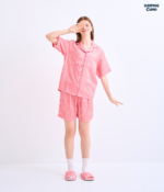 Make Up Your Day ONE STRIPE Short sleeves + Shorts : Red - Image 3