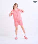 Make Up Your Day ONE STRIPE Short sleeves + Shorts : Red
