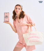 Make Up Your Day ONE STRIPE Short sleeves + Shorts : Orange - Image 3