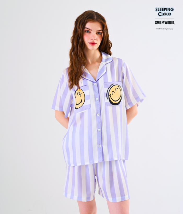Smiley Collection Short sleeves + Shorts : Purple - Image 4