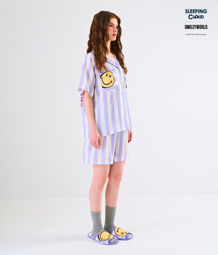 Smiley Collection Short sleeves + Shorts : Purple - Image 2