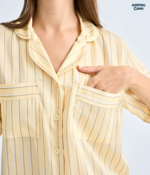 Make Up Your Day ONE STRIPE Short sleeves + Shorts : Yellow - Image 3