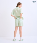 Make Up Your Day ONE STRIPE Short sleeves + Shorts : Green - Image 3