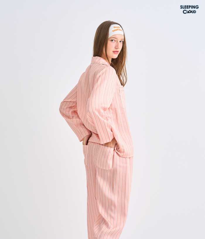Make Up Your Day ONE STRIPE Long sleeves + Pants : Orange - Image 2