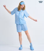 Make Up Your Day ONE STRIPE Short sleeves + Shorts : Blue