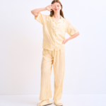 Make Up Your Day ONE STRIPE Short sleeves + Pants : Yellow