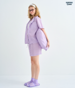 Make Up Your Day ONE STRIPE Short sleeves + Shorts : Purple - Image 2
