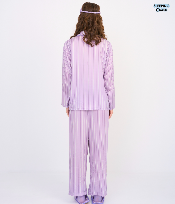 Make Up Your Day ONE STRIPE Long sleeves + Pants : Purple - Image 6