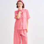 Make Up Your Day ONE STRIPE Short sleeves + Pants : Red