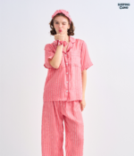 Make Up Your Day ONE STRIPE Short sleeves + Pants : Red