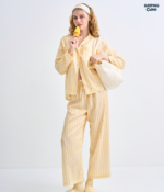 Make Up Your Day ONE STRIPE Long sleeves + Pants : Yellow - Image 4