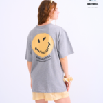Braless T-Shirt set, Gray T-Shirt + Shorts : Yellow